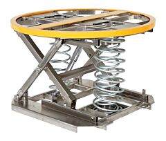 Vestil Sst-45-Pss Partially Stainless Steel Open Top Spring Scissor Table 4,500 Lb. Capacity, Silver