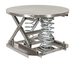 Vestil Sst-45-Pss-St Partially Stainless Steel Solid Top Spring Scissor Table 4,500 Lb. Capacity, Silver