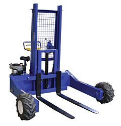 Vestil All-T-1-Gpt-St-L Steel 190Cc Gas Powered Drive And Lift All-Terrain Pallet Truck With 48 In. Long Adjustable Width Forks 1,000 Lb. Capacity Blue