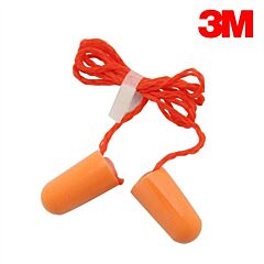 3M 1110 Corded Foam Earplugs, Box Of 100 Pairs
