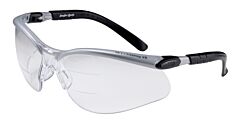3M 11457-00000-20 Dual Reader 1.5 Diopter Silver/Black Frame Clear Anti-Fog Lens