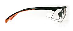 3M 12261-00000-20 Privo Safety Glasses Black & Orange Frame, Clear Anti-Fog Lens