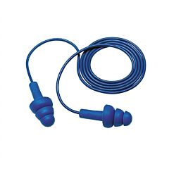 3M 340-4017 E-A-R Ultrafit Ear Plugs, Elastomeric Polymer, Blue, Corded