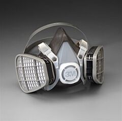 3M 5301 Half Face Respirator With Organic Vapor Cartridges, Size Large