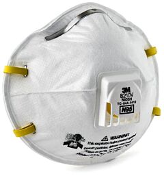 3M 8210V N95 Particulate Respirators With Valve, Box Of 10 Each