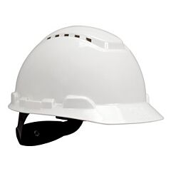 3M H-701V-Uv Hardhat W/Uvicator Ratchet Suspension Vented White