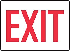 Accuform Madc531Vp Safety Sign, 7" X 10", Exit (Red/White), Plastic, 1/Each