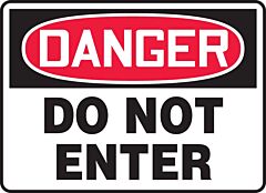 Accuform Madm139Vp Safety Sign, 10" X 14", Danger Do Not Enter, Plastic, 1/Each