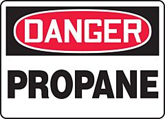 Accuform Mchl206Vp Safety Sign, 10" X 14", Danger Propane, Plastic, 1/Each