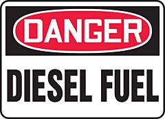 Accuform Mchl226Va Safety Sign, 10" X 14", Danger Diesel Fuel, Aluminum, 1/Each