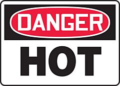 Accuform Mcpg020Va Safety Sign, 10" X 14", Danger Hot, Aluminum, 1/Each