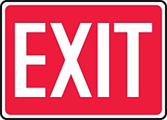 Accuform Mext518Va Safety Sign, 10" X 14", Exit (White/Red), Aluminum, 1/Each