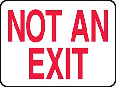 Accuform Mext911Va Safety Sign, 10" X 14", Not An Exit, Aluminum, 1/Each