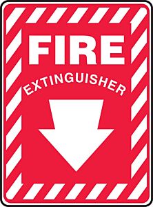 Accuform Mfxg908Vp Safety Sign, 14" X 10", Fire Extinguisher, Plastic, 1/Each