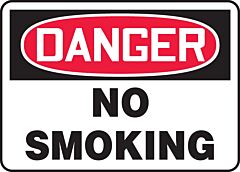 Accuform Msmk133Vs Safety Sign, 10" X 14", Danger No Smoking, Adhesive Vinyl, 1/Each