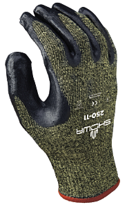 Showa Best 250-09 Kevlar/Steel Cut Resistant Gloves, Size 9