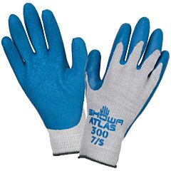 Showa Best 300-08 Atlas, General Purpose Gloves, Palm-Dipped Natural Rubber Coating, Medium, Pack Of 12 Pairs