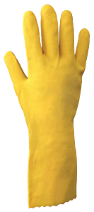 Showa Best 709L-9 12" Rubber Gloves Large Unlined Yellow, Size Large