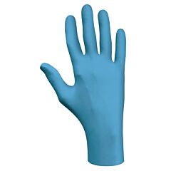 Showa 7500Pfxxl Biodegradable Disposable Powder Free Nitrile Gloves, Bisque Fingertips, 9.5" Length, 4-Mil, Blue, Size 2X-Large