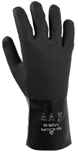 Showa Best 7712R-10 Black Knight Pvc Coated Gloves, 1 Pack Of 12 Pairs