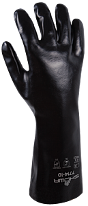 Showa Best 7714-10 Black Knight Gloves, Chemical Resistant Pvc