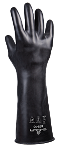 Showa Best 878-09 Butyl, Chemical Resistant Unsupported Gloves, Size 9
