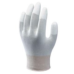 Showa Best Bo600-M Gloves, Nylon Fingertip Coated White Medium