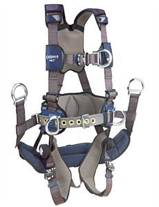3M Dbi-Sala 1113192 Exofit Nex Tower Climbing Harnesses, Back/Front/Side D-Rings, Quick Connect Buckles, Size Large