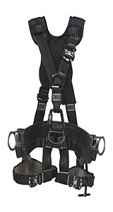 3M Dbi-Sala 1113578 Aluminum Back, Front And Suspension D-Rings, Locking Quick Connect Buckle Leg Straps And Comfort Padding (Size X-Large) With 100% Top Grain Leather 2D Lineman Belt (Size D26)