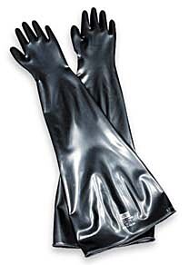 Honeywell - North Safety 8N3032/9Q Neoprene Drybox Gloves, 8" Dia Cuff, 30 Mil, 32" Length