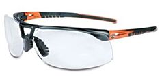Honeywell - North Safety Hd1101 1100 Series Safety Glasses Blk/Orange Frame Tsr Gray Lens