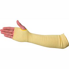 Honeywell Kvs-2-18Th-N Kevlar® Cut Resistant Sleeve, 18 In L, Thumbhole, Yellow
