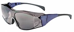 Honeywell - North Safety S3162 Ambient Otg Safety Glasses Ultra Dura Gray Lens Blue Frame
