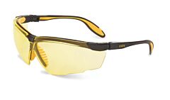 Honeywell - North Safety S3522 Genesis Safety Glasses X2 Blk/Ylw Frame Amber Lens