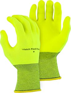 Majestic 3368Hvy Hydropellent Palm Dipped Gloves On 13-Gauge Hi-Vis, Size X-Small