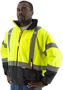Majestic 75-1311 Hi-Viz Waterproof Jacket With Removable Liner, Ansi 3, Size 4X-Large