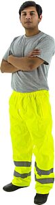 Majestic 75-2351 Hi-Viz Waterproof Rain Pants, Ansi E, Size Large