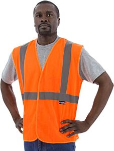 Majestic 75-3204 Hi-Viz Mesh Vest, Ansi 2, Size Large