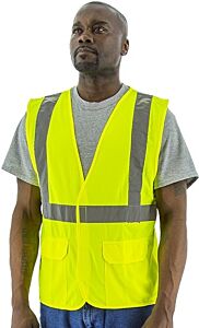 Majestic 75-3283 Self Extinguishing High Visibility Vest, Ansi 2, Size 2X-Large