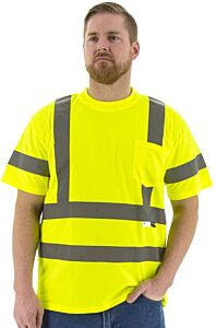 Majestic 75-5305 Hi-Viz Short Sleeve Shirt, Ansi 3, Size X-Large