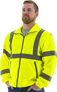 Majestic 75-5381 Hi-Viz Fleece Jacket And Liner, Ansi 3, Size X-Large