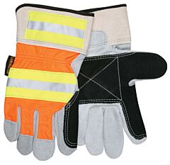 Mcr Safety 14401Dpl Gloves, "Luminator" Hi-Vis, Orange Reflective Fabric Back