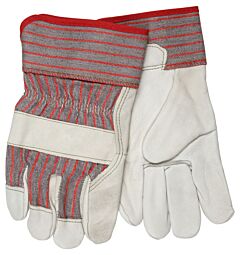 Mcr Safety 1930M Gloves, Industry Grade Grain Cowhide Leather Palm, 2.5" Safety Cuff, Size Medium, Pack Of 12 Pairs