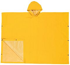 Mcr Safety 2000 Schooner Ii, .35Mm, Pvc/Poly, Poncho, Yellow, 1/Each
