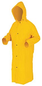 Mcr Safety 240Cm Classic Plus, .35Mm, Pvc/Poly, Coat, Cor Collar, Yellow, 1/Each