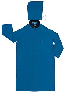 Mcr Safety 243Cx2 Classic Plus, .35Mm, Pvc/Poly, Coat, Cor Collar, Blue, 1/Each