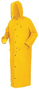 Mcr Safety 260Cxl Classic Plus, .35Mm, Pvc/Poly, Ridercoat, W/Detached Hood, Cor Collar, Yellow, 1/Each