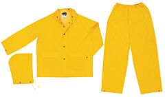 Mcr Safety 2903M Classic, .35Mm, Pvc/Poly, Suit, 3 Pc, Elastic Pant, Yellow, 1/Each