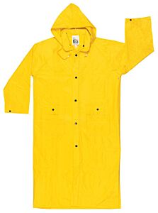 Mcr Safety 300Cx5 Wizard, .28Mm, Pvc/Nylon/Pvc, Flame Ret, Coat W/Detach Hood, Yellow, 1/Each