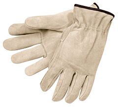 Mcr Safety 3120S Gloves, Regular Grade Shoulder Split Driver, Natural Pearl Gray, Unlined, Straight Thumb, Size Small, Pack Of 12 Pairs